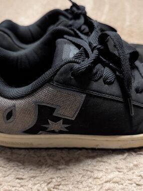 DC Black and Gray Low-Top Skate Shoe